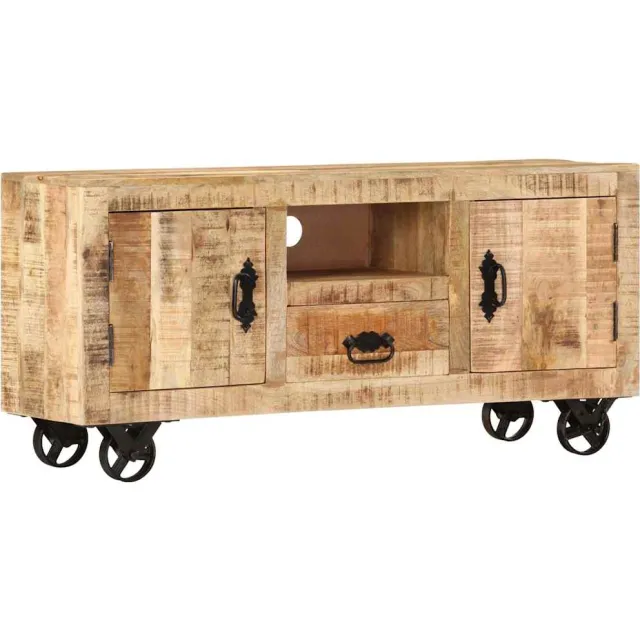 vidaXL Tv-meubel 110x30x50 cm ruw mangohout Bruin