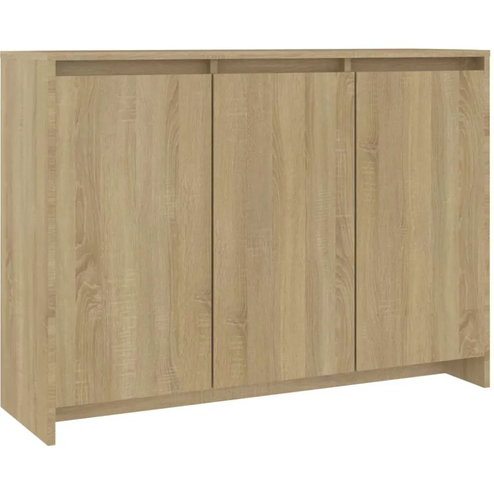 vidaXL Dressoir 102x33x75 cm bewerkt hout sonoma eikenkleurig Beige