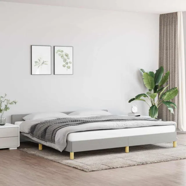 vidaXL Bedframe zonder matras stof lichtgrijs 200x200 cm
