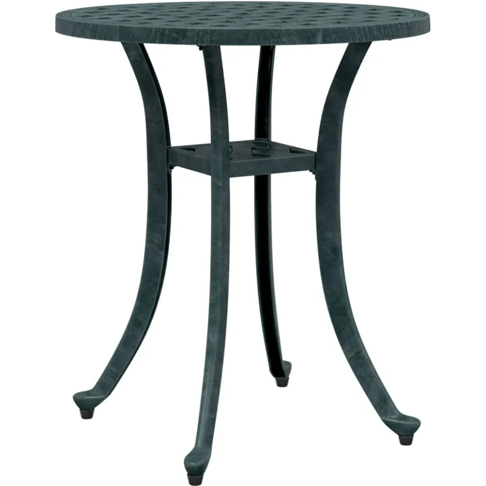 vidaXL Tuintafel Ø 48x53 cm gietaluminium groen