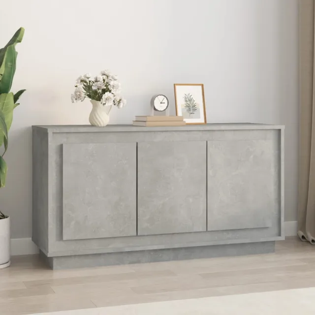vidaXL Dressoir 102x35x55 cm bewerkt hout betongrijs grijs