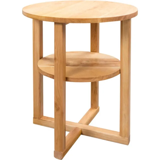 vidaXL Bijzettafel - 40x50 - cm - massief - eikenhout bruin