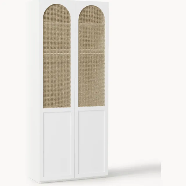 Westwing Collection Modulaire draaideurkast Jeanne, 100 cm breed, in verschillende formaten Wit