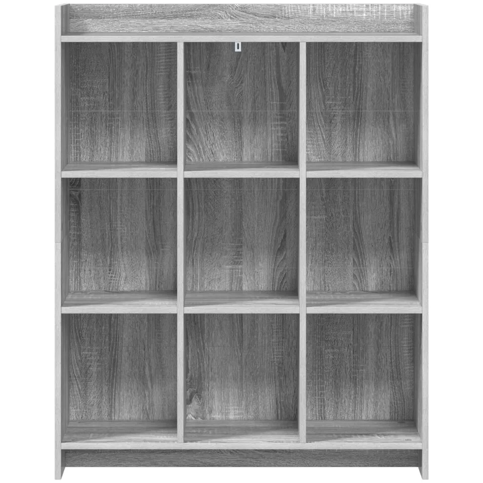 vidaXL Boekenkast Grijs Sonoma 87,5 x 30 x 111 cm Bewerkt hout, foto 4