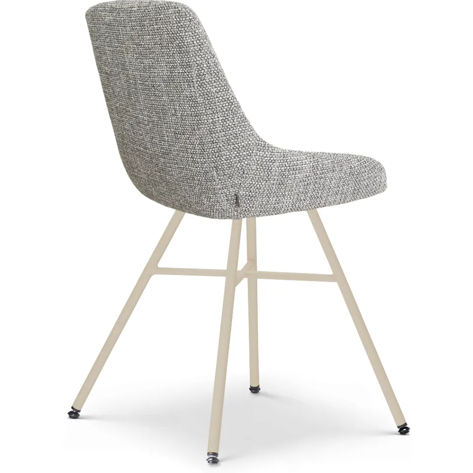 Nolon Noa-Isa eetkamerstoel grijs blend - beige onderstel, foto 4