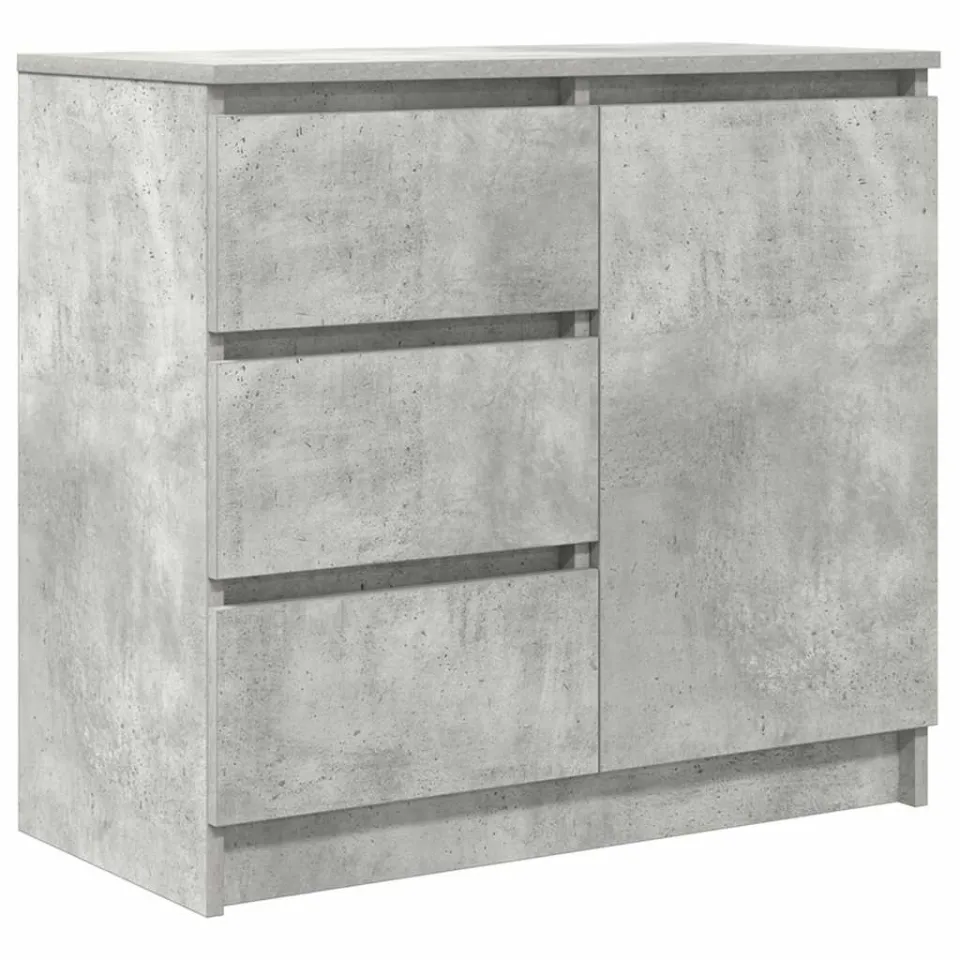 vidaXL Dressoir met lade 71x35x65 cm spaanplaat betongrijs