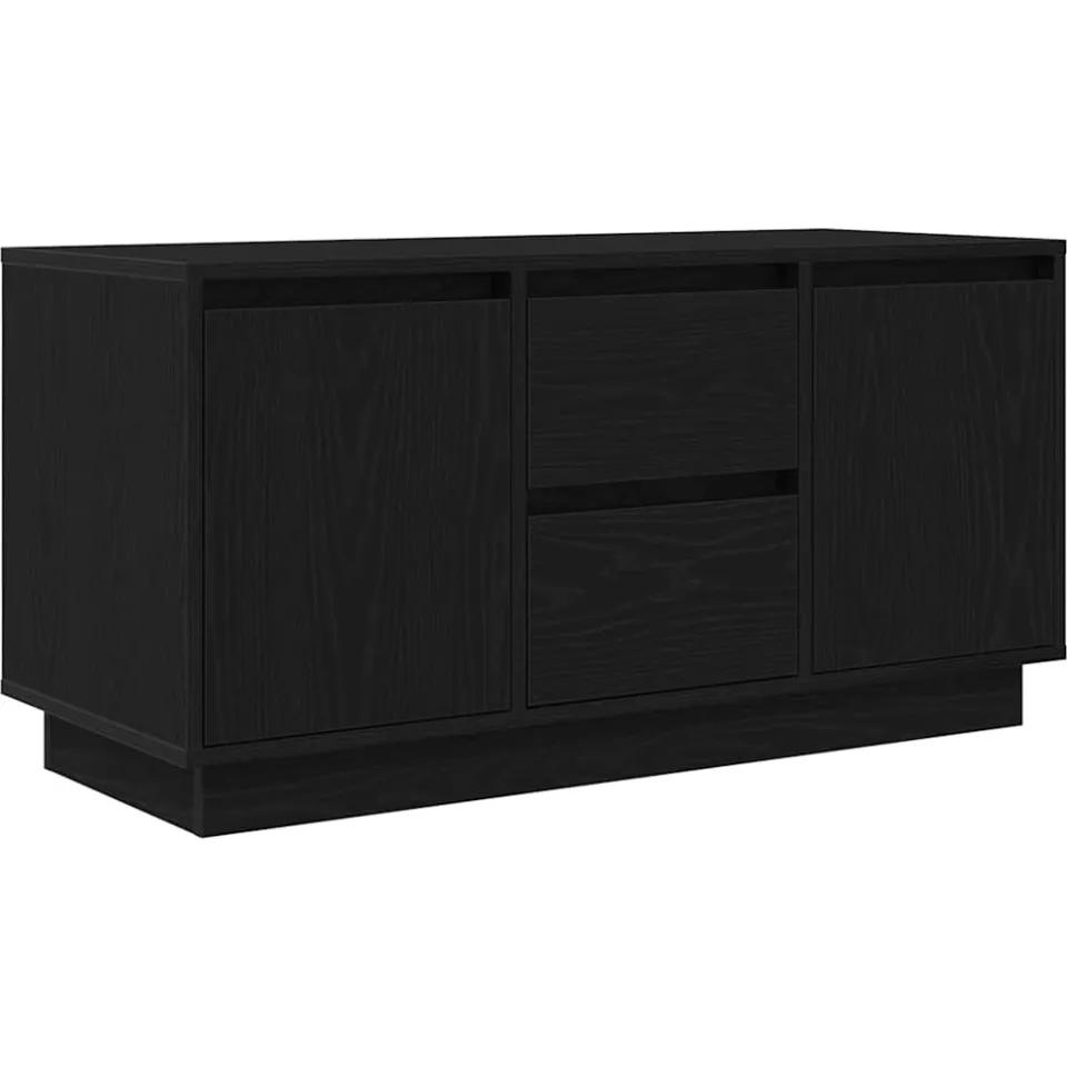 vidaXL Tv-meubel met LED-verlichting 100x41x50 cm zwart eikenkleurig