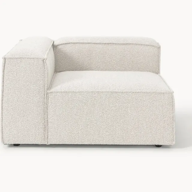 Westwing Collection Bouclé hoekmodule Lennon wit
