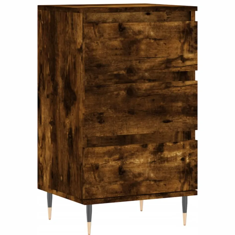 vidaXL Dressoir 40x35x70 cm bewerkt hout gerookt eikenkleurig, foto 3