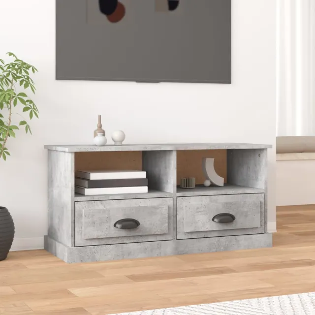 vidaXL Tv-meubel 93x35,5x45 cm bewerkt hout betongrijs grijs, foto 2