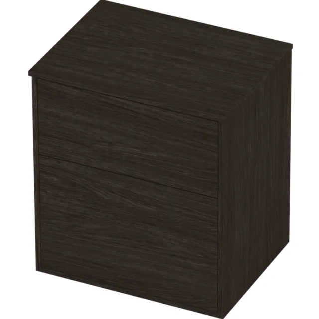 Proline Deck Badmeubelset Voor Grepen Asymmetrisch Kader 60x46x67 cm Mokka Oak Eiken