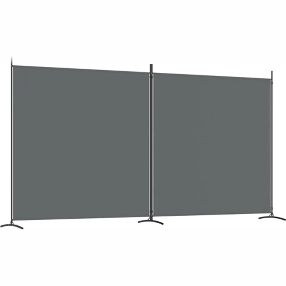 vidaXL Kamerscherm met 2 panelen 346x180 cm stof antracietkleurig Anthraciet