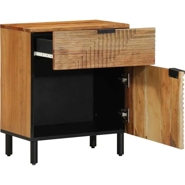 vidaXL Bed kast Bruin 50 x 33 x 60 cm Massief Acaciahout