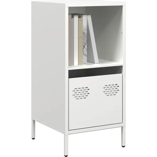 vidaXL Dressoir 35x39x73,5 cm koudgewalst staal wit