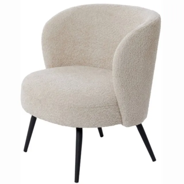 Light & Living Fauteuil Dieyda Bouclé - Beige