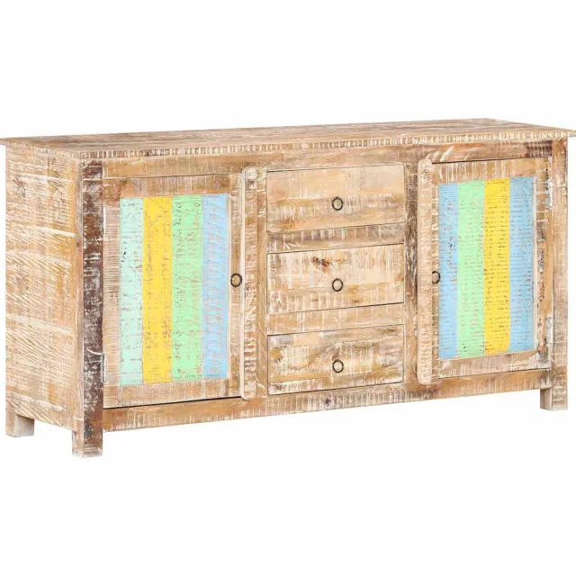 vidaXL Dressoir 151x40x75 cm ruw acaciahout Meerkleurig
