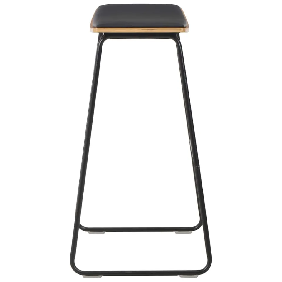 vidaXL Barstoelen 2 st kunstleer zwart, foto 4