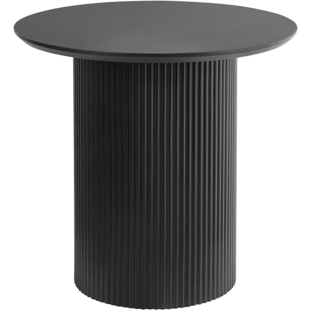 Beliani LEONA - Bijzettafel - Zwart - MDF