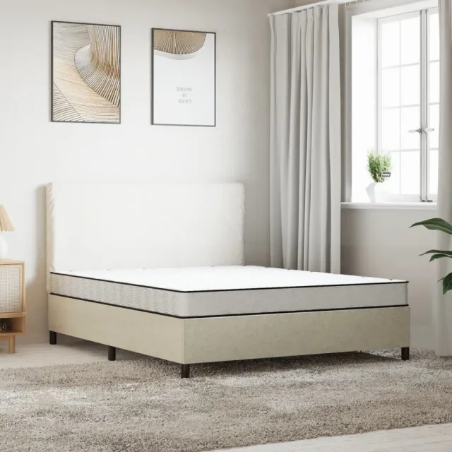 vidaXL Schuimmatras middelzacht 180x200 cm wit