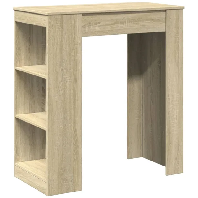 vidaXL Bartafel - met - rekken - 95x47x103,5 - cm - hout - sonoma - eikenkleur sonoma eiken