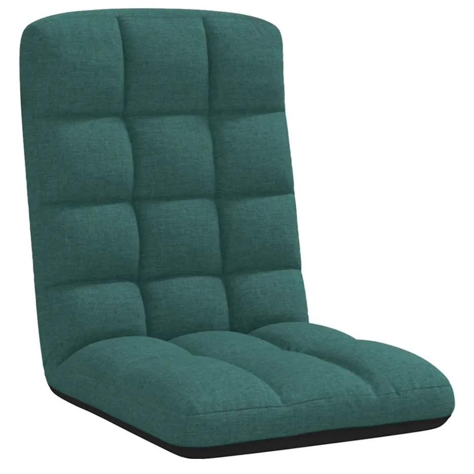 vidaXL Opvouwbare vloerstoel donkergroen 71x51x62 cm stof