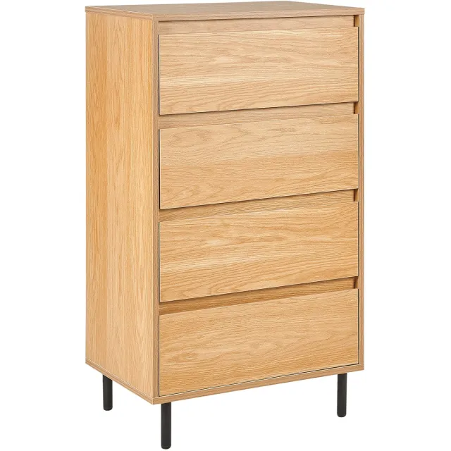 Beliani NIKEA - Commode - Lichthout - MDF Bruin