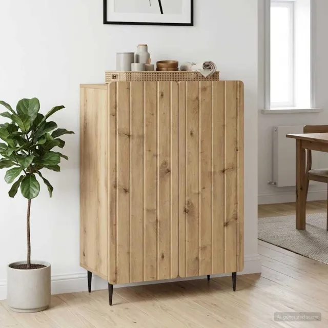 vidaXL Dressoir Artisanaal eiken 66 x 34,5 x 92 cm Bewerkt hout, foto 2
