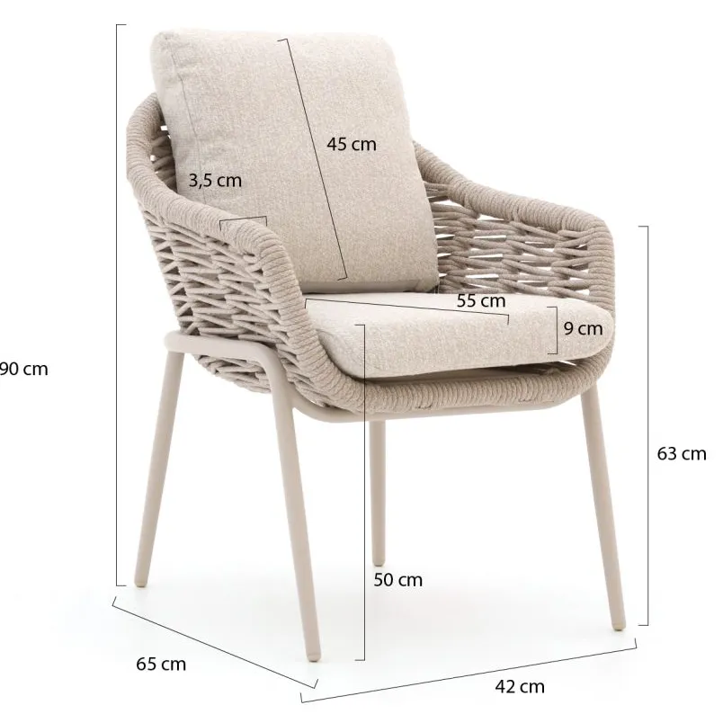 Suns Casto/Palermo 280cm dining tuinset 9-delig bruin, foto 3