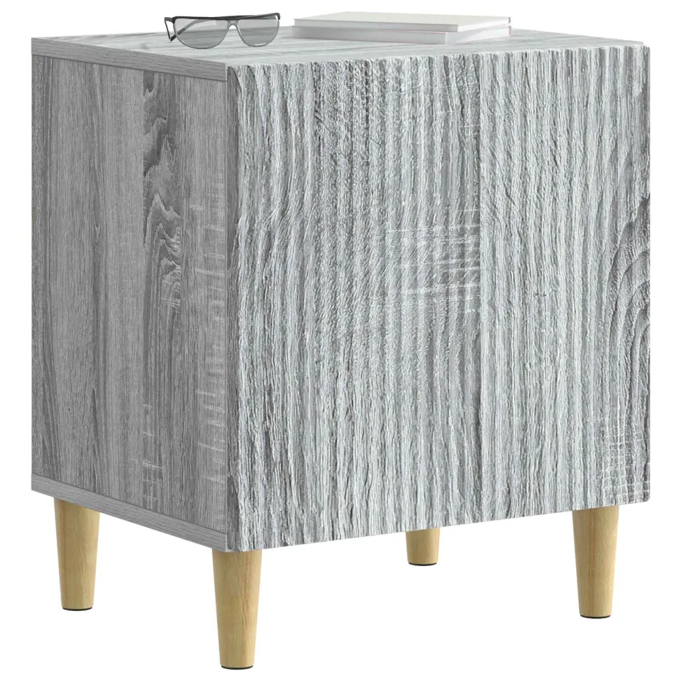 vidaXL Nachtkastje Grijs sonoma 43 x 34,5 x 50 cm Bewerkt hout