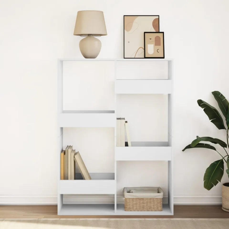 vidaXL Boekenkast 100x33x135 cm bewerkt hout wit, foto 2