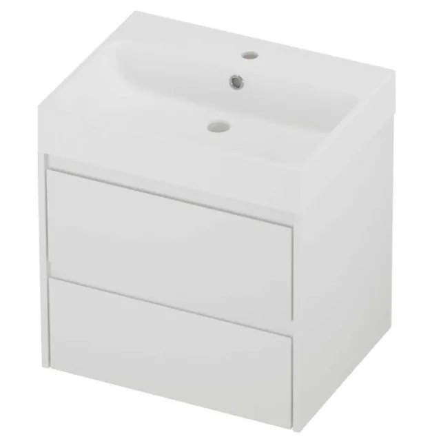 Proline Podium Badmeubelset Polystone Loft 1 Kraangat 60x46x62 cm Mat White Mat Wit