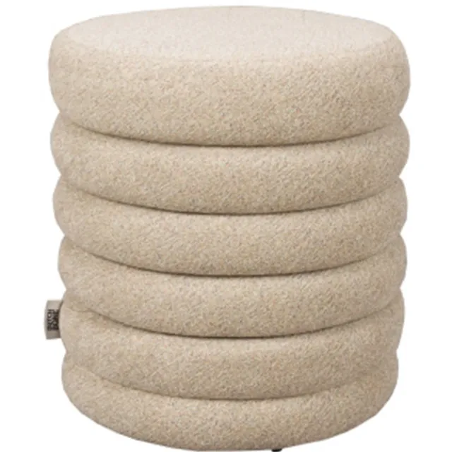 Dutchbone poef Fern Beige