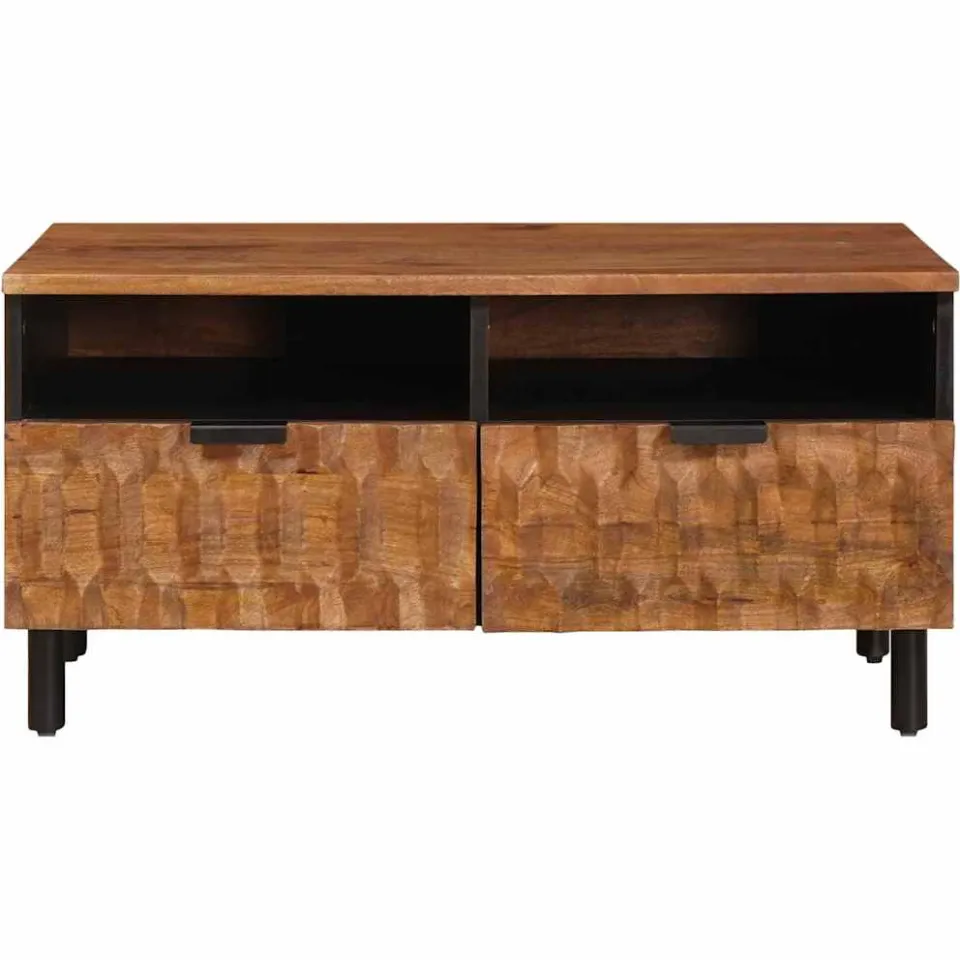 vidaXL Salontafel met lade Bruin 80 x 54 x 40 cm Massief Mango Hout, foto 3