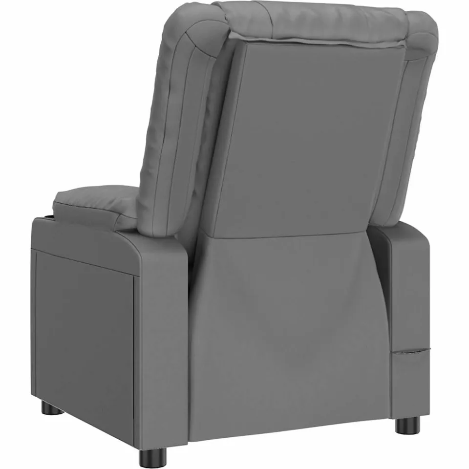 vidaXL Massagestoel kunstleer grijs, foto 4