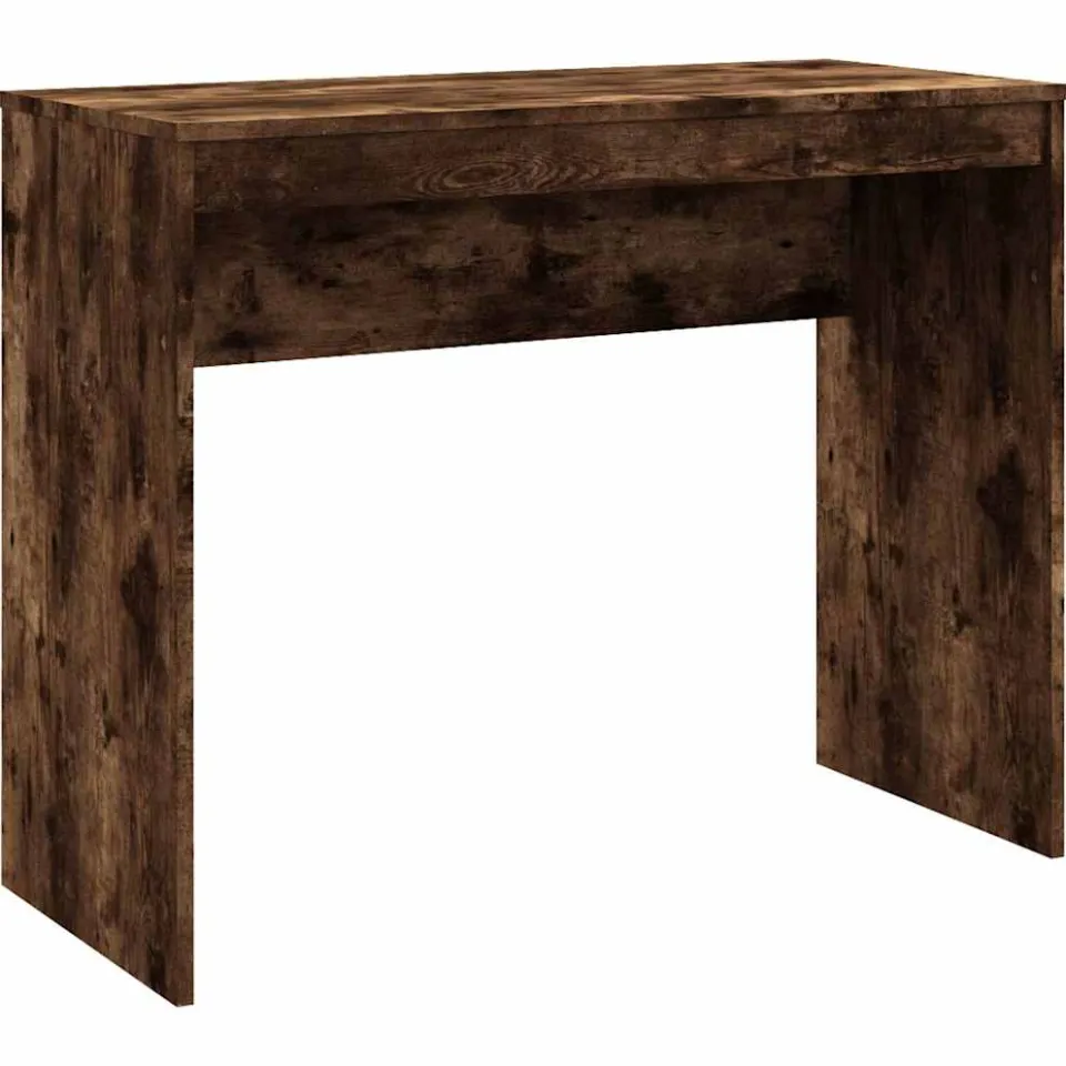 vidaXL Bureau 90x40x72 cm bewerkt hout gerookt eikenkleurig Bruin