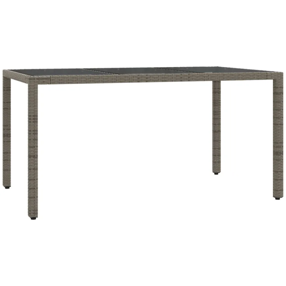 vidaXL 5-delige Tuinset met kussens poly rattan grijs, foto 4