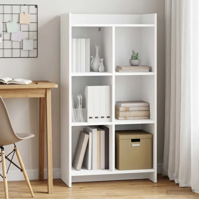 vidaXL Boekenkast Wit 59 x 30 x 111 cm Bewerkt hout, foto 2