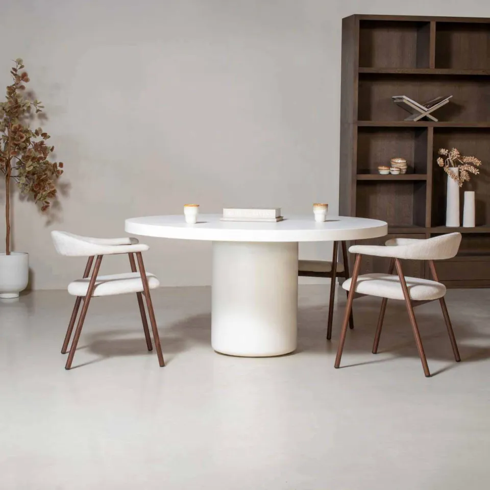Giga Meubel Eettafel Eden - Rond - Composiet - 120cm, foto 5