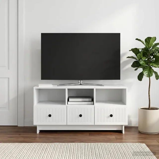 vidaXL TV-kast met lade Wit 102 x 34,5 x 50 cm Bewerkt hout