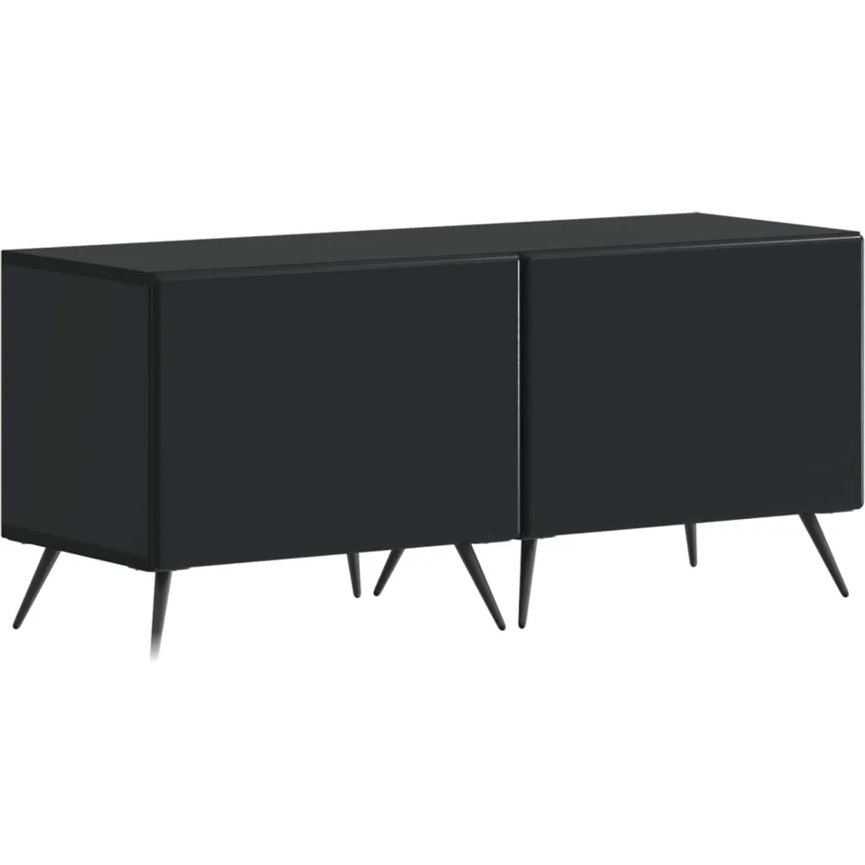 vidaXL LED tv-meubel BREDA 3 st Zwart Bewerkt hout
