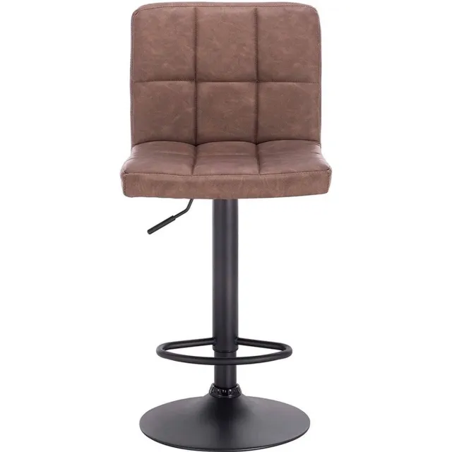 Saphly Barkrukken Set 82cm Bruin - Ergonomisch, Rugleuning en Zithoogte 60-82cm - Voor Eetkamer, Keuken en Woonkamer