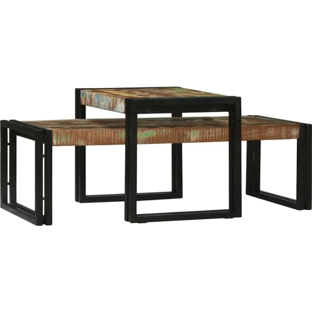 vidaXL Salontafel 2 st Multikleur 48 x 40 x 40 cm Meerkleurig