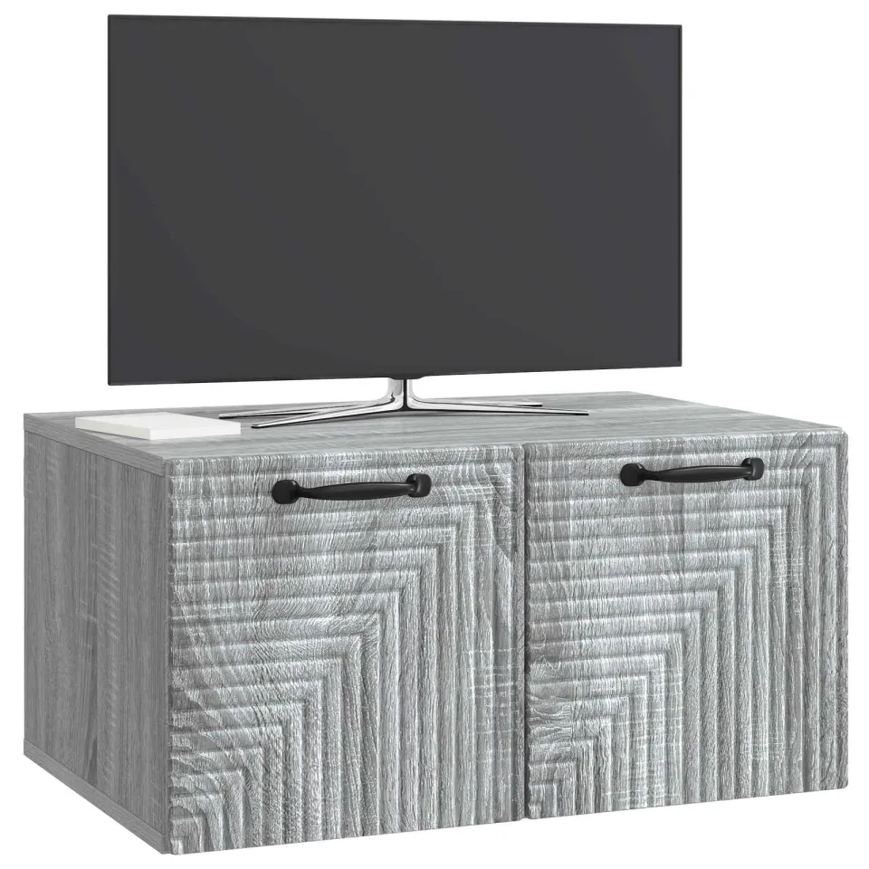 vidaXL Wandbeugel TV-kast Grijs sonoma 59,5 x 41 x 30 cm Bewerkt hout, foto 2