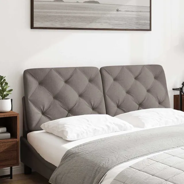 vidaXL Hoofdbordkussen 140 cm stof taupe