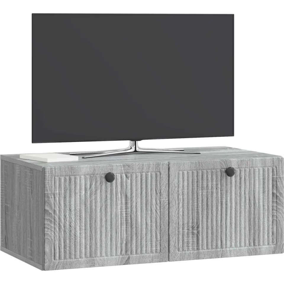 vidaXL Wandbeugel TV-kast Grijs sonoma 78,5 x 41 x 30 cm Bewerkt hout, foto 3