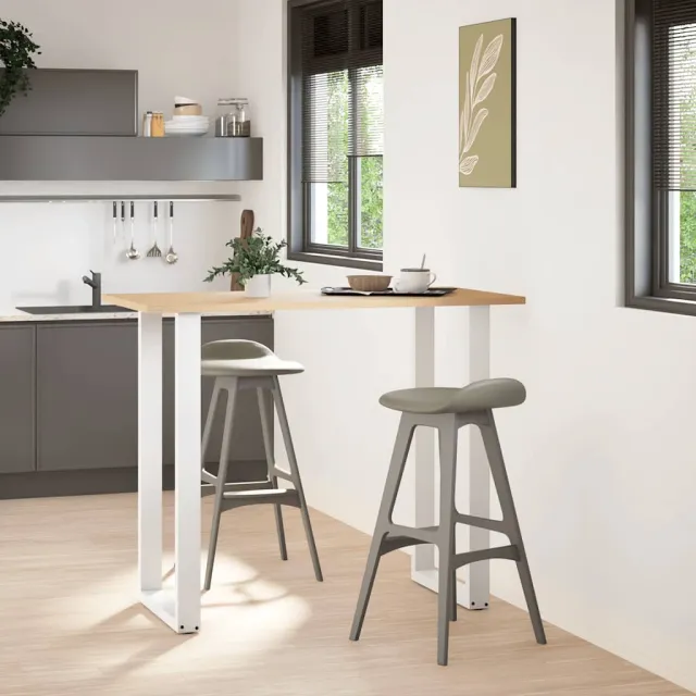 vidaXL Bartafelpoten 2 st U-vormig 60x(110-111) cm staal wit