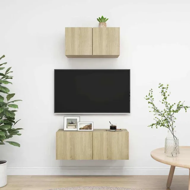 vidaXL 2-delige Tv-meubelset bewerkt hout sonoma eikenkleurig, foto 2