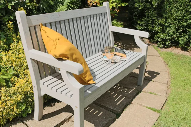 Rockwood® Parkbank Sandwick Kunststof -Stone Grey 1.60m 1.60m Naturel