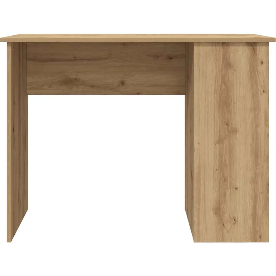 vidaXL Bureau 100x55x75 cm bewerkt hout artisanaal eikenkleur Bruin
