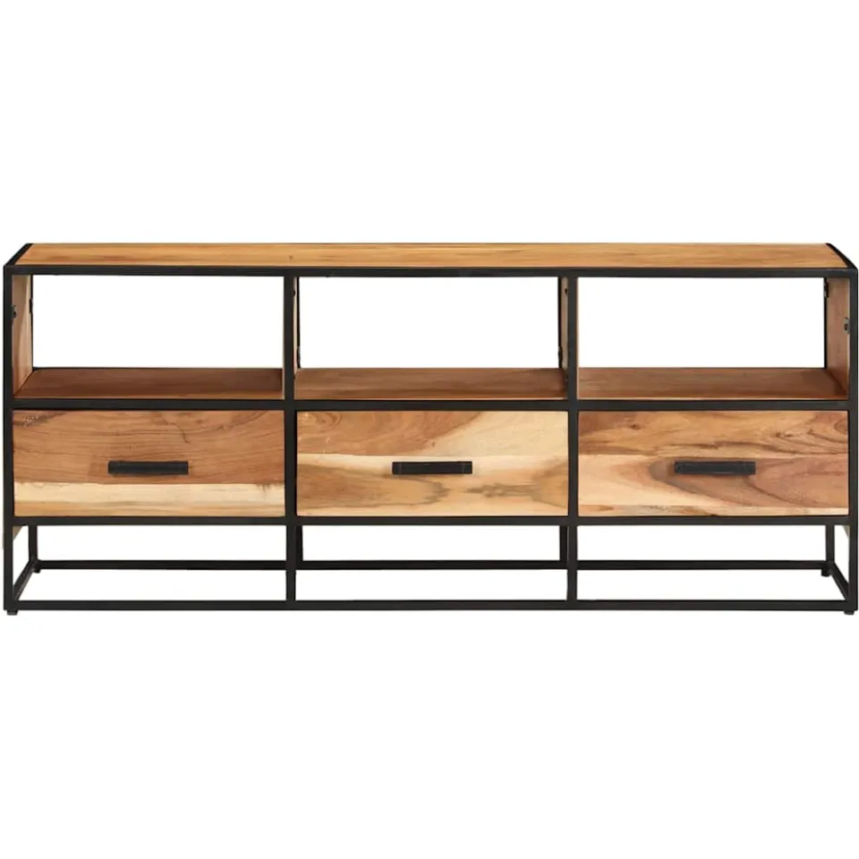 vidaXL Tv-meubel 110x30x45 cm massief acaciahout bruin, foto 2